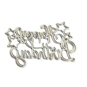 Happy Birthday Die Cut Stencils Scrapbooking Embossing Tool Carbon Steel Cutting Die for Scrapbooking Making Album