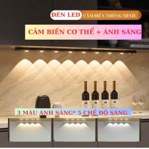Đèn led cảm biến cơ thể ánh sáng thông mình treo gắn tường trang trí decor