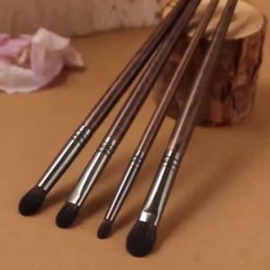 Bộ cọ phấn mắt OVW 4 chiếc Bàn chải trang điểm tóc dê Bộ bóng râm mắt Bàn chải pha trộn Dụng cụ bôi lông dê Dụng cụ mỹ phẩm XQ