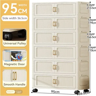 50CM-95CM Larger Multipurpose Double Sided Opening Storage Cabinet Foldable/Stackable Storage Box (Multiple Sizes)