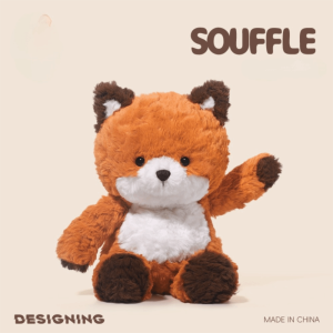 JUTBONG 37cm Souffle Series Bear Doll Child Sleep Companion Soft Elephant Plush Toy  Birthday Gift Fox Stuffed Animals