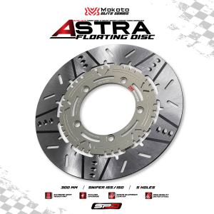 MOKOTO ELITE ASTRA FRONT FLOATING DISC 300MM 5 HOLES FOR SNIPER 155 /150 A7075 ALUMINUM ROTOR FOR MOTORCYCLE