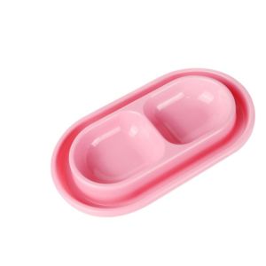 OUTOPEN Anti Ants Pet Feeding Double Bowls Plastic Rainproof Pet Food Basin Multi-use Portable Dog Feeder Dispenser Dogs Cats Puppy