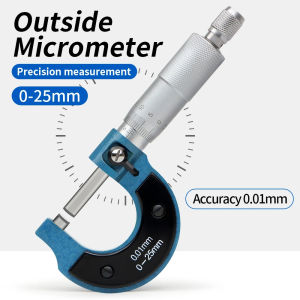 0-25mm Outside Micrometer 0.01mm Precise Gauge Micrometer Metal Caliper Measuring Tools Measurement Micrometer Tool