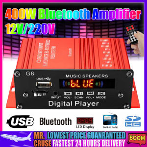 🇵🇭 800W G919 Mini Amplifier 12V/220V FM SD 2CH HiFi bluetooth Stereo Audio Player Power Amplifier Car Home With Remote Control