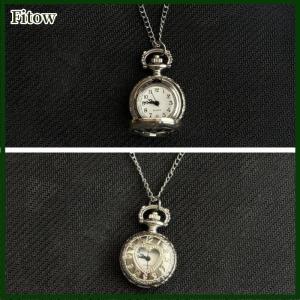 Fitow Fashion Hollow Heart Pocket Watch Chain Keychain Design Steampunk Clock Vintage Necklace Pendant Jewelry Watch Couple Gift