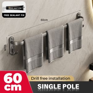 Kitchenut Aluminium Wall Mounted Kitchen Towel Bar Rack Organizer Penyangkut Tuala Rak Kain Buruk 抹布毛巾置物架