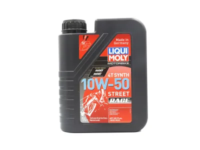 Liqui Moly Motorbike Street Race 4-Stroke SN+/JASO MA2 10W50 Fully-Synthetic Motorcycle Engine Oil (1 Liter)