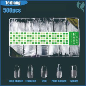 500Pcs  Kotak Clear Nail Extansion Fake Untuk Nail Art / Manicure