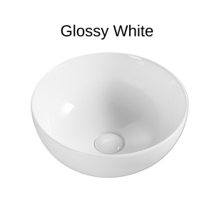 Rubine SPIN 40B Countertop Round Ceramic Basin