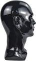 Kepala Mannequin Hitam Cerah PVC Kosmetologi Profesional Kepala Mannequin Lelaki Kepala Mannequin untuk Rambut Palsu Kepala untuk Paparan Rambut Palsu Rambut Cermin Mata Topi Set Paparan Stand (Hitam Cerah). 