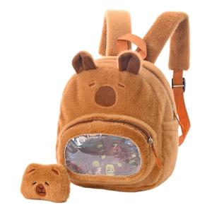 Cartoon Plush Backpacks Ita Bag Little Girl School Bag Travel Daypack Plush Rucksack for Women Girl Camping Hiking
