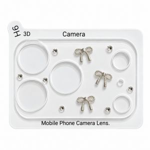 OURTOUR HD rõ nét Miếng dán bảo vệ camera bằng kính. Bao phủ toàn bộ Trái tim 3D đính cương Nắp bảo vệ ống kính máy ảnh. Chống trầy xước Phim bảo vệ ống kính Cho iPhone 18 Pro Max iPhone 18 Pro