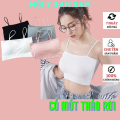 AO LÓT QUÂY, Áo Ngực Bra Ống 2 Dây Cotton Gân Tăm Có Mút Ngực. 