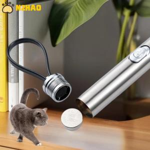 【N2HAO】 Laser Cat Toy Pen 4 Patterns Infrared Pet Toy with Constant-On Switch for Interactive Cat Exercise Indoor Game