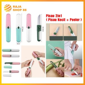 Pisau Set 2in1 Pisau Kecil dan Peeler Pengupas Buah Sayur 2in1 Travelling Serbaguna