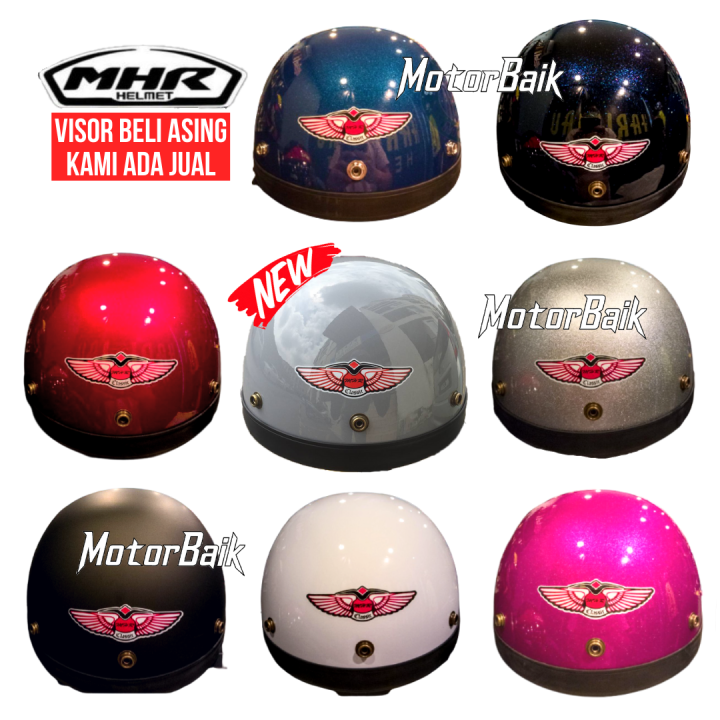 Helmet Mhr Half Red HELMET MHR COPY HALF CUT(RED) Lazada