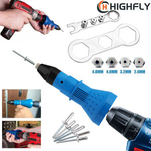 Electric Rivet Gun 2.4mm-4.8mm rivet nut gun drill adapter Cordless riveting tool Insert Nut Pull Rivet Tool