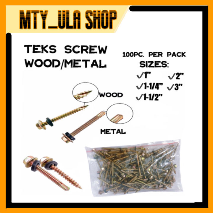 Teksrew 100pcs Self Drilling tek screw/tekscrew for metal and wood / texscrew ...