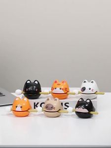 Blessing Knockable Chinese Muyu Toy / Wealth and Merit Wooden Fish / Office Stress-Relief Ornament / Muyu Ornament / Cute Healing Toy