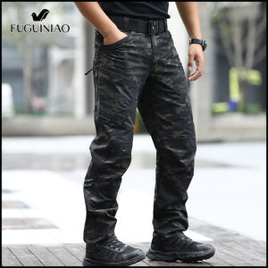 FUGUINIAO Men Outdoor Camping Climbing Mountain Fishing Jogger Trekking Trousers Hiking Pants Cargo Waterproof Work Tactical Trouse
