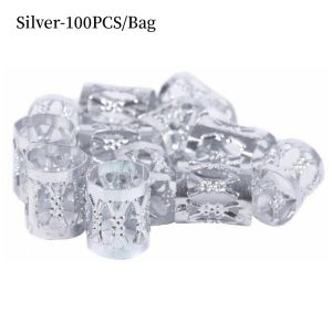 Set of 100 Dreadlocks Beads Hair Braid Rings Clips Dread Locks Hair Braiding Cuff Clip Hair Braids