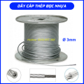 DÂY CÁP THÉP BỌC NHỰA, CÁP LỤA BỌC NHỰA, CÁP MẠ KẼM BỌC NHỰA PVC PHI 3mm, 4mm, 5mm, 6mm, 8mm, 10mm, 12mm - Phi 20mm. 