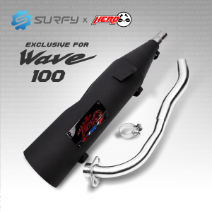 Racing Hero Power Pipe Open Muffler Set With Stainless Elbow Thailand Style | LTO Inspection Passed 83.1 dB For NMAX Aerox V2 / Click 125i 150i / Mio / Wave / PCX 160 / ADV 160