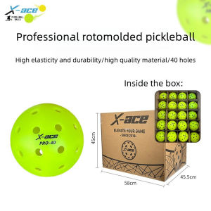 X-ACE PRO 40 Pickleball Ball Green100PCS with 40 Holes Professional Game Training Pickle Ball