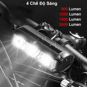 Đèn Pha xe đạp Chiếu Sáng Trước 3 Bóng LED Chạy Pin Cảnh Báo An Toàn Vào Ban Đêm phù hợp mọi loại xe