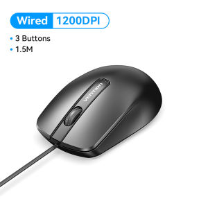 Vention ergonomic chuột không dây 2.4G chuột có dây 1200dpi đầu thu dạng USB cho PC laptop máy tính Mac dùng văn phòng chơi game Mice