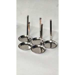 Khay Làm Bánh Tôm Inox Cao Cấp Đường Kính 10cm – Cán Dài 16cm Có Móc Treo Khuôn Chiên Bánh Tiện Lợi