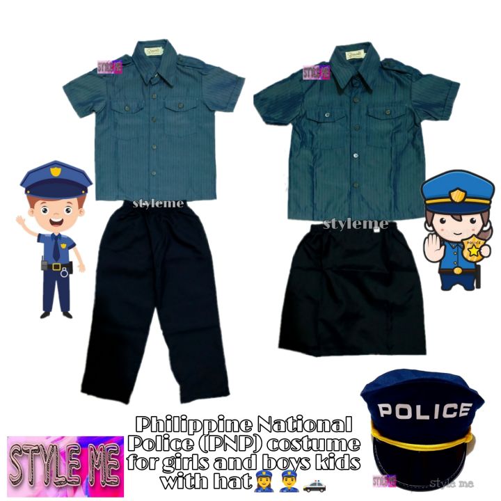 GIRL AND BOY POLICE PULISYA / PULIS UNIFORM COSTUME COSPLAY ROLE PLAY ...