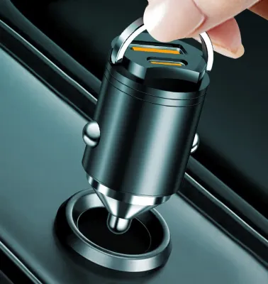 ★SG Ready Stock★100W USB A + Type C Port Mini Car Charger Fast Charging 2 USB Ports Cigarette Lighter Adapter