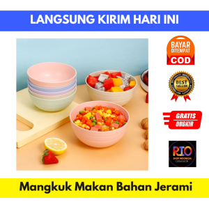 MANGKUK MAKAN PLASTIK WARNA WARNI / Mangkuk Makan Bahan Jerami Gandum