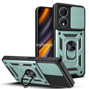 For Honor X7B 4G Casing Slide Camera Lens Protection Case HonorX7B X7 B 2023 Shockproof Armor Phone Cover Magnetic Car Holder