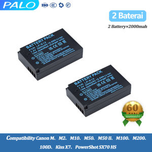 PALO Baterai Canon LP-E12 Battery LP E12 2 Slot Pengisi Daya Baterai Kamera Digital for Canon Eos M M2 M50 M100 M10 100D