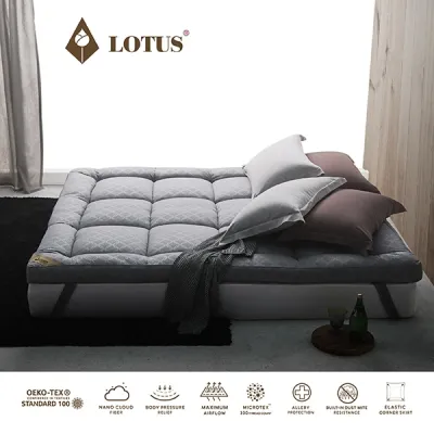LOTUS ที่นอนนุ่มสบายกว่าขนห่านเทียม ที่นอนนาโน คลาวด์ไฟเบอร์ รุ่น Ayame Cloud หนา 4 นิ้ว จัดส่งฟรีในกล่อง