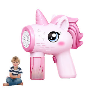 Colorful Electric Bubble with Unicorn Design and Light for Kids Outdoor Foam Toy