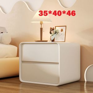 HANGROO P328 โต๊ะข้างเตียงพร้อมลิ้นชักใส่ของ ไม้เนื้อแข็ง ขนาดเล็ก หรูหรา  สไตล์โมเดิร์น