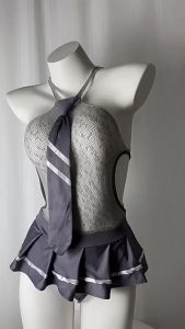 CP14 Bộ đồ Cosplay học sinh thư ký đồ ngủ ren kèm cà vạt tất gợi cảm quyến rũ CP14