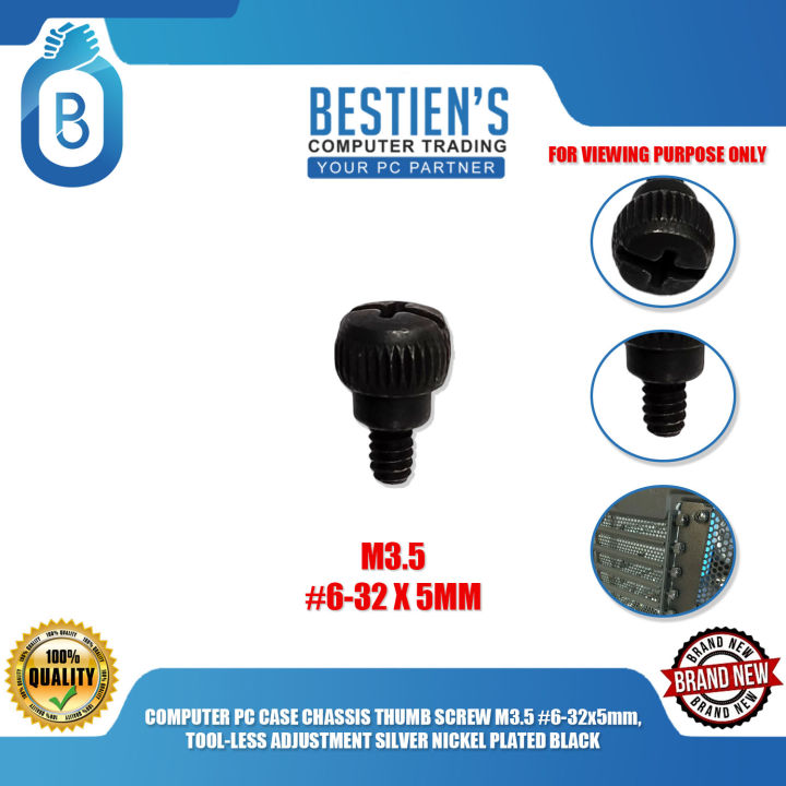 COMPUTER PC CASE CHASSIS THUMB SCREW M3.5 #6-32x5mm, TOOL-LESS ...