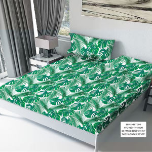 3In1 Bedsheet Set Red Design Bedding Single/Queen Size 1pcs Fitted Sheet 2pcs Pillowcase