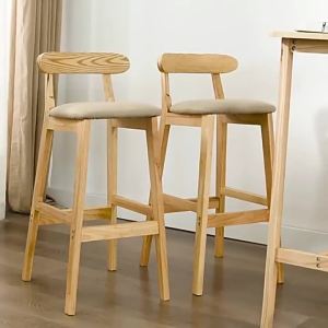 Dining Chair Bar Chair High Chair Bar Stool Bar Stool Chair With Cushion Solid Wood Modern Minimalist Bar Stool Nordic Style