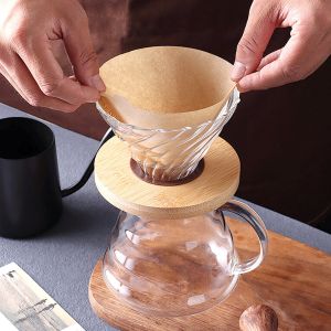 Giấy lọc cà phê hộp 100 tờ Giấy lọc cafe V60 được làm từ gỗ tự nhiên Coffee filter paper-ESTLA
