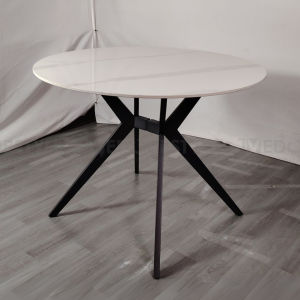Vedourstyle 3ft 4ft Round Dining Table Glossy Sintered Stone Meja Makan Batu Bulat Cafe Table 岩板餐桌
