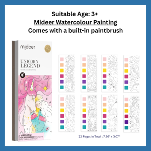 [SG STOCK] Mideer All Pocket Watercolour Painting Book - Art and Craft Picture Book Children Kid Birthday Present Gift