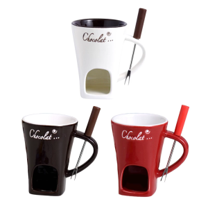 Portable Fondue Chocolate Mug Set Portable Chocolate Melting Mug With Fork Ideal For Home Parties And Gatherings