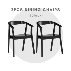 ALiST - GRETA Solid Dining Chair (2pcs) / Arm Chair / Wooden Dining Chair / Kerusi Makan Kayu / Kitchen Chair / Kerusi Dapur 餐椅