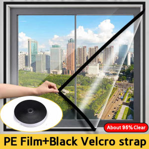 Window Insulation Film Heat Control Self Adhesive Energy Saving Glass Film UV Protection Thermal Insulation Window Sticker with Tape